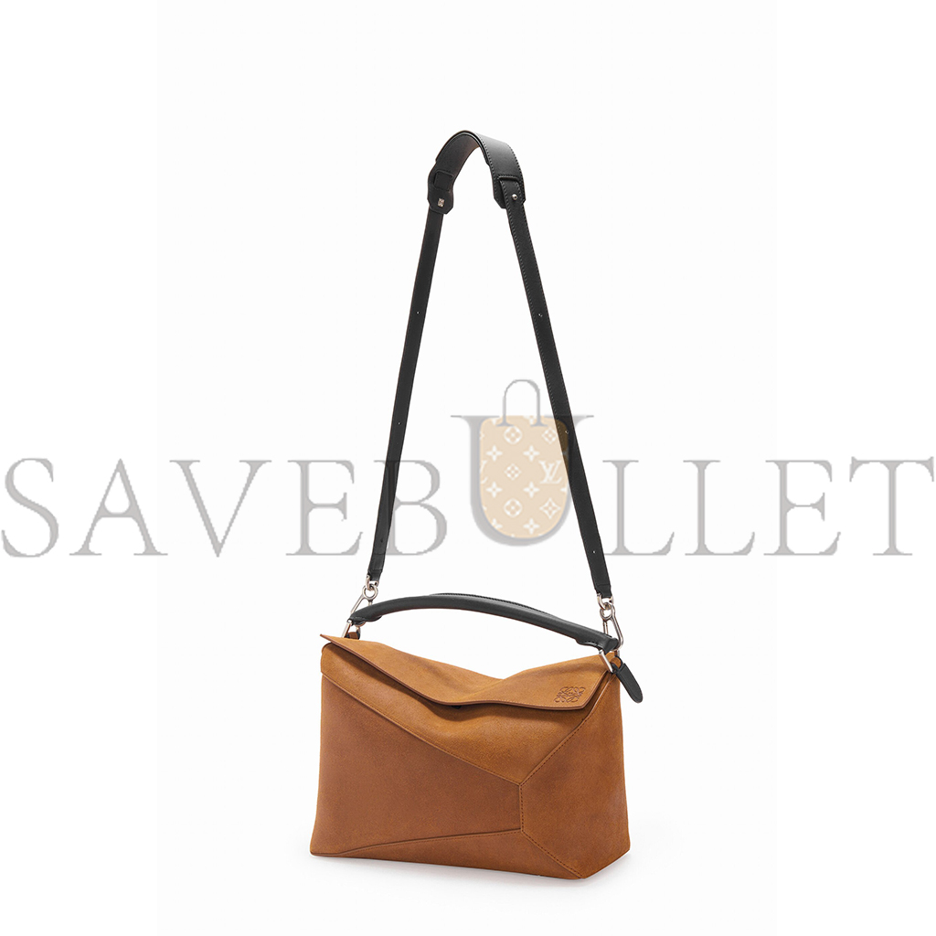 l*ew* large puzzle bag in pressed suede b510p00x03 (33*21.5*14.7cm)